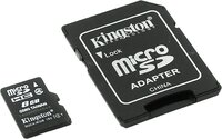 Флэш-карта микро SD 8Гб + адаптер (10 класс)