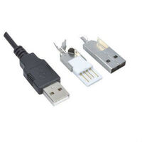 Штекер USB-A на кабель без корпуса