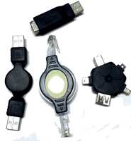 Переходник USB, мини USB, FireWire, RG45 (набор)