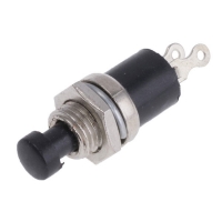 Кнопка металл PBS-10B без фиксации на замык.желтая