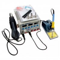 Паяльная станция HAIRUI 8683D+ c вакуумным сепаратором (фен в ручке, паяльник, 3 дисплея)
