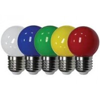 Светодиодная лампа E27 220V 1,2W G45 розовый шар