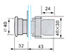 Кнопка стоповая без фиксации XB2-BC42 красная (грибок)