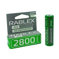 Аккумулятор 3,7V 2800mAh 18650 Rablex (с защитой)