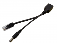 Переходник шт.8p8c,шт.питания 2,1мм - гн.8p8c (RJ-45)