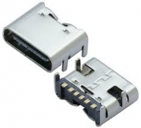 Гнездо Type-C монтажное на плату 6pin